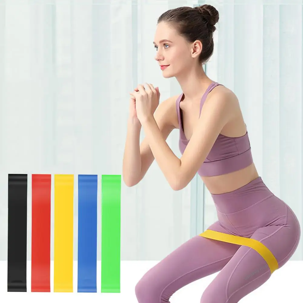 2Pcs Yoga Resistance Band Stretch TPE Strength Training Physical Therapy Gym Workout Exercise Elastic Band Fitness Equipment