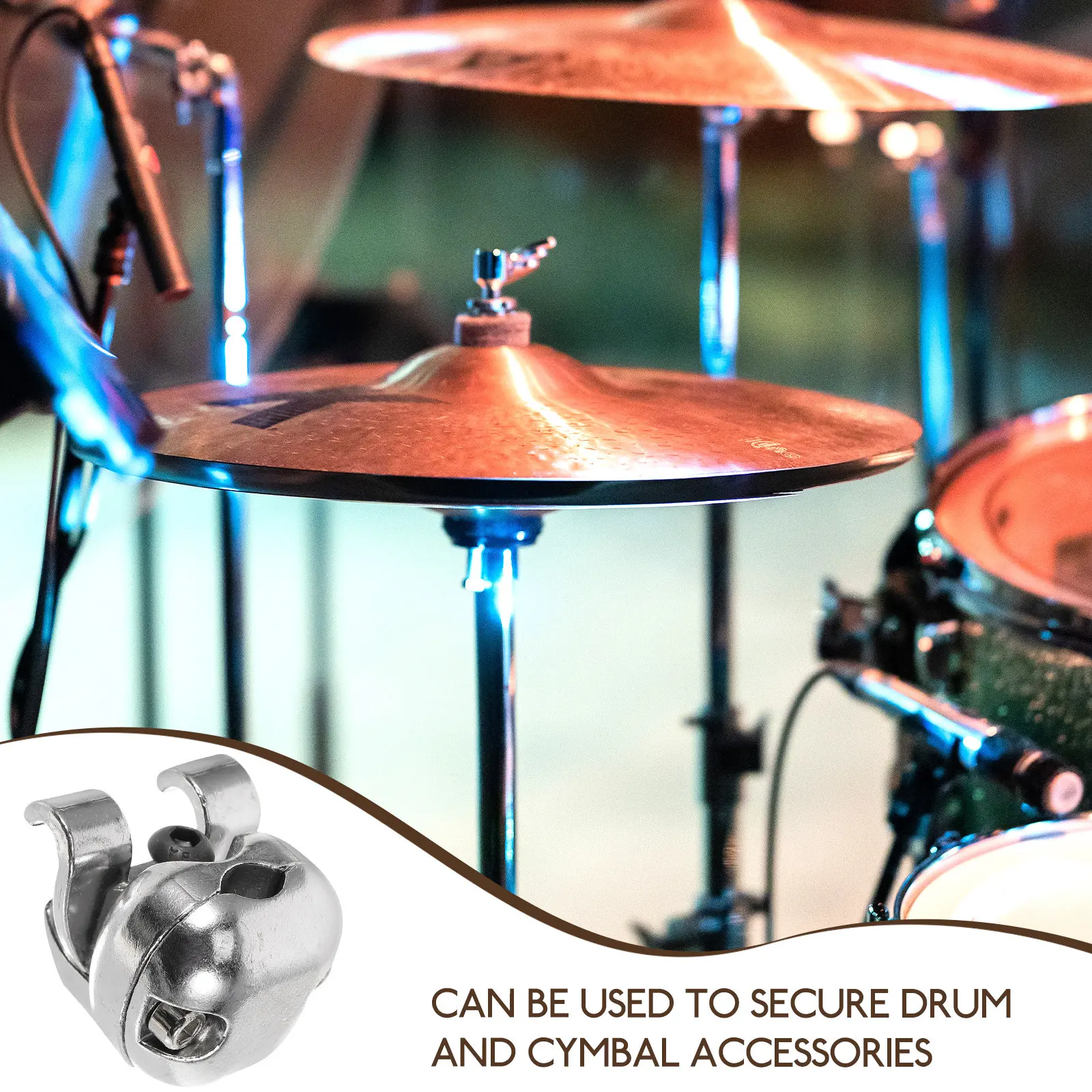 Compact Portable Cymbal Clamp Metal Multi Functional Drum Accessory Holder Clip Instrument Rod Clamp Instrument Cymbal Holder