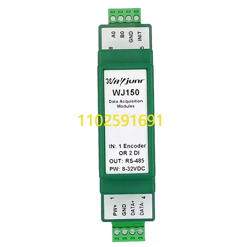 

WJ150-485 1 Way Encoder Pulse Signal Counter or 2 Way DI High-speed Counter Modbus RTU Module