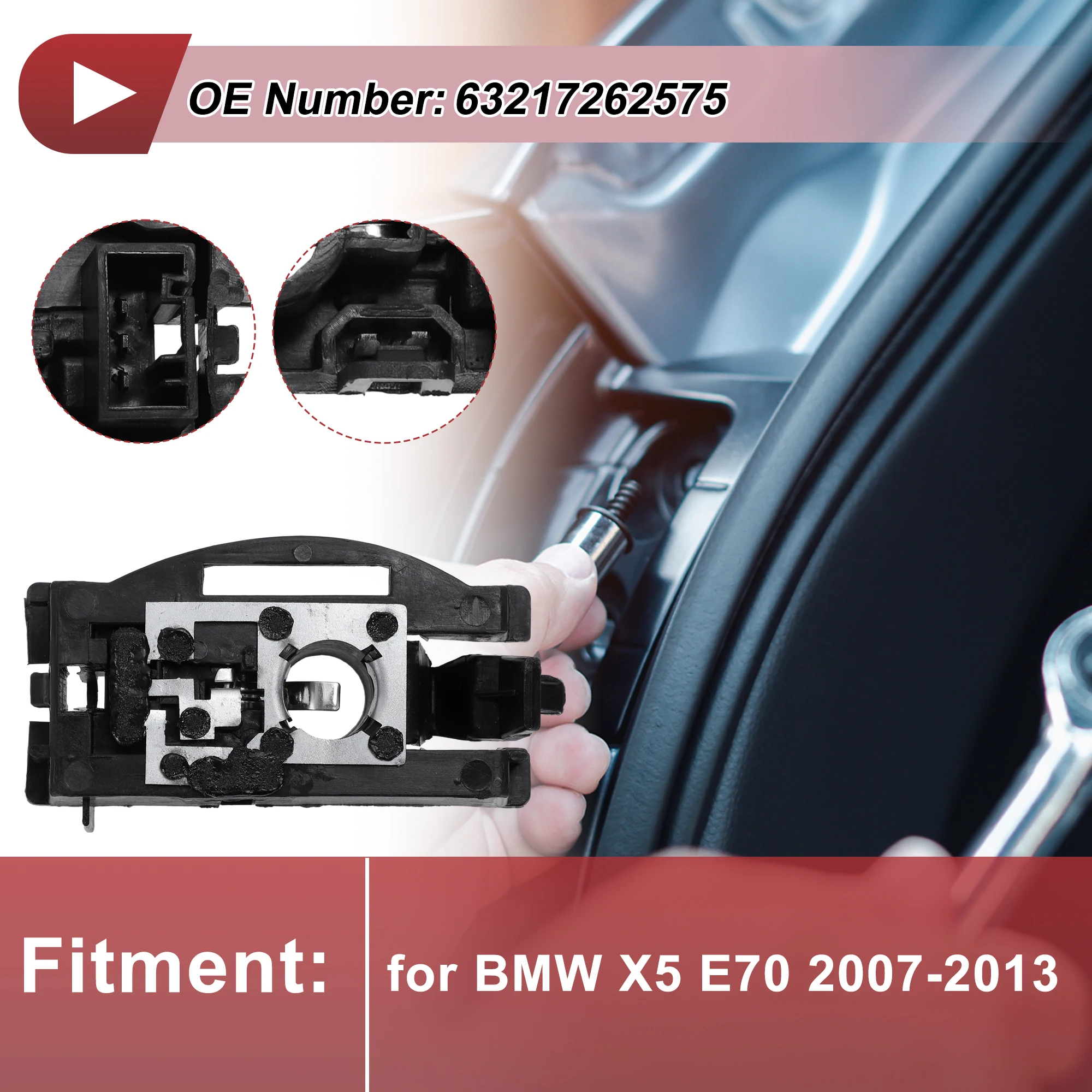 

UXCELL Left Tail Light Socket for BMW X5 E70 No.63217262575 Lamp Bulb Connector