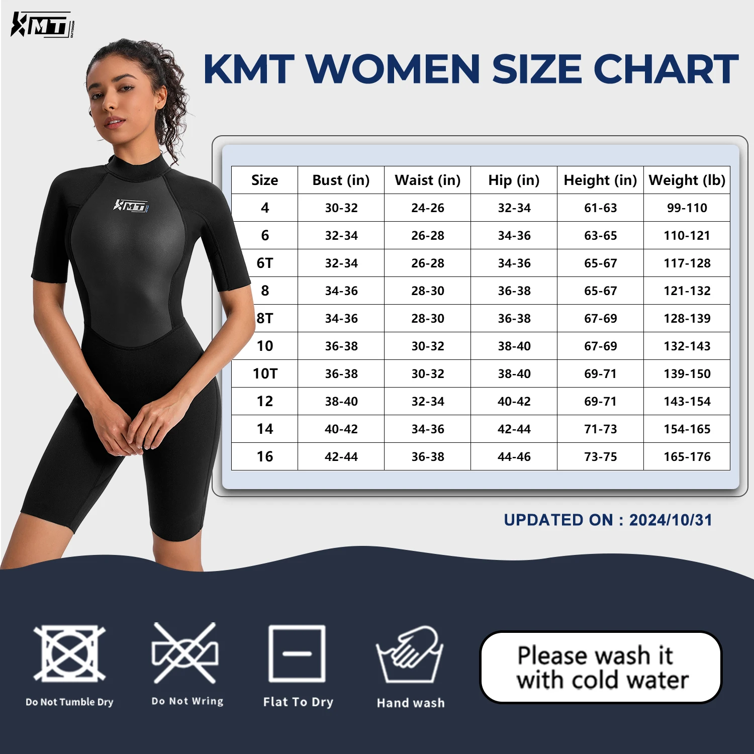 Women's 2mm Neoprene Shorty Wetsuit Ladies Long Sleeves One-piece Swimming Snorkeling Surfing Water Sports Swimsuit Diving Suit