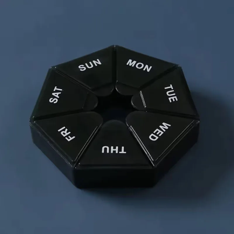 Carry-On Portable One Week Large Capacity Pill Box Dustproof Dispenser Seven Days A Week Transparent Pill Organizers