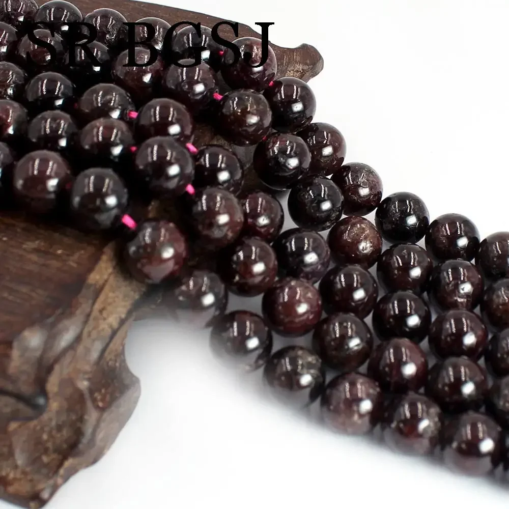 6 7 8 9  10mm Clearance Wholesale Jewelry DIY Natural Stone Crackle Gems Red Garnet Beads