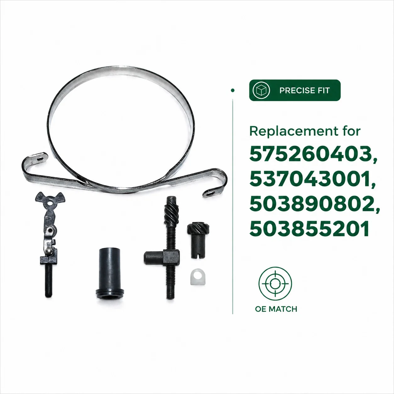 For Husqvarna 445 450 Chainsaw Chain Brake Band Adjuster Tensioner Knee Joint Bushing Kit 575260403 537043001 503890802