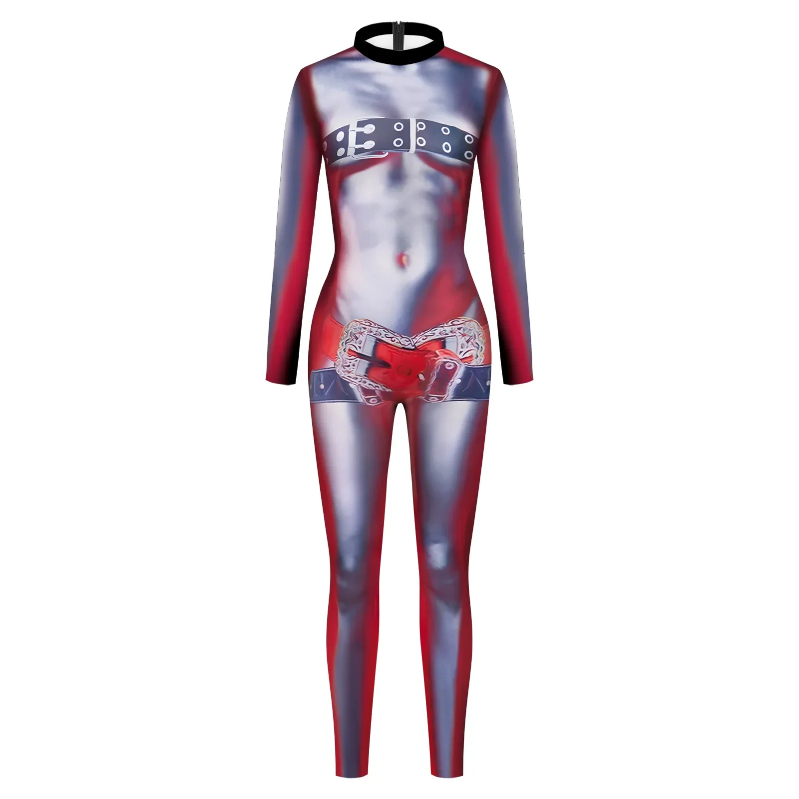 Zentai-mono Sexy con estampado 3D para mujer, traje de Halloween, ropa de fantasía, gótico, Cyberpunk