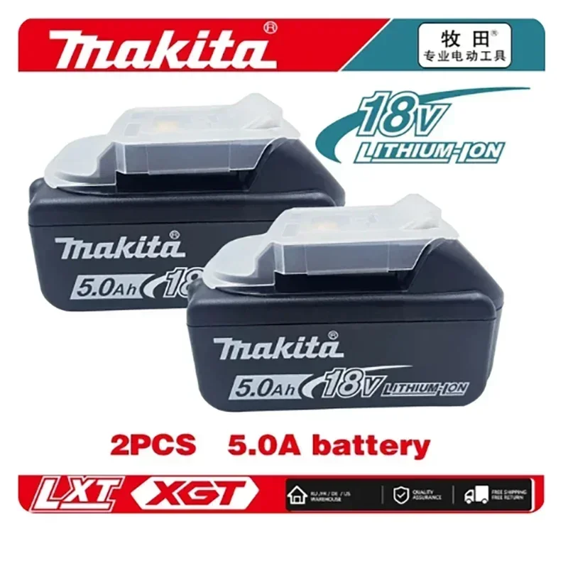 

Makita 100% оригинальный литий-ионный аккумулятор 18 В 5000 мАч, сменные аккумуляторы для дрели 18 В BL1830 BL1850 BL1860B BL1860