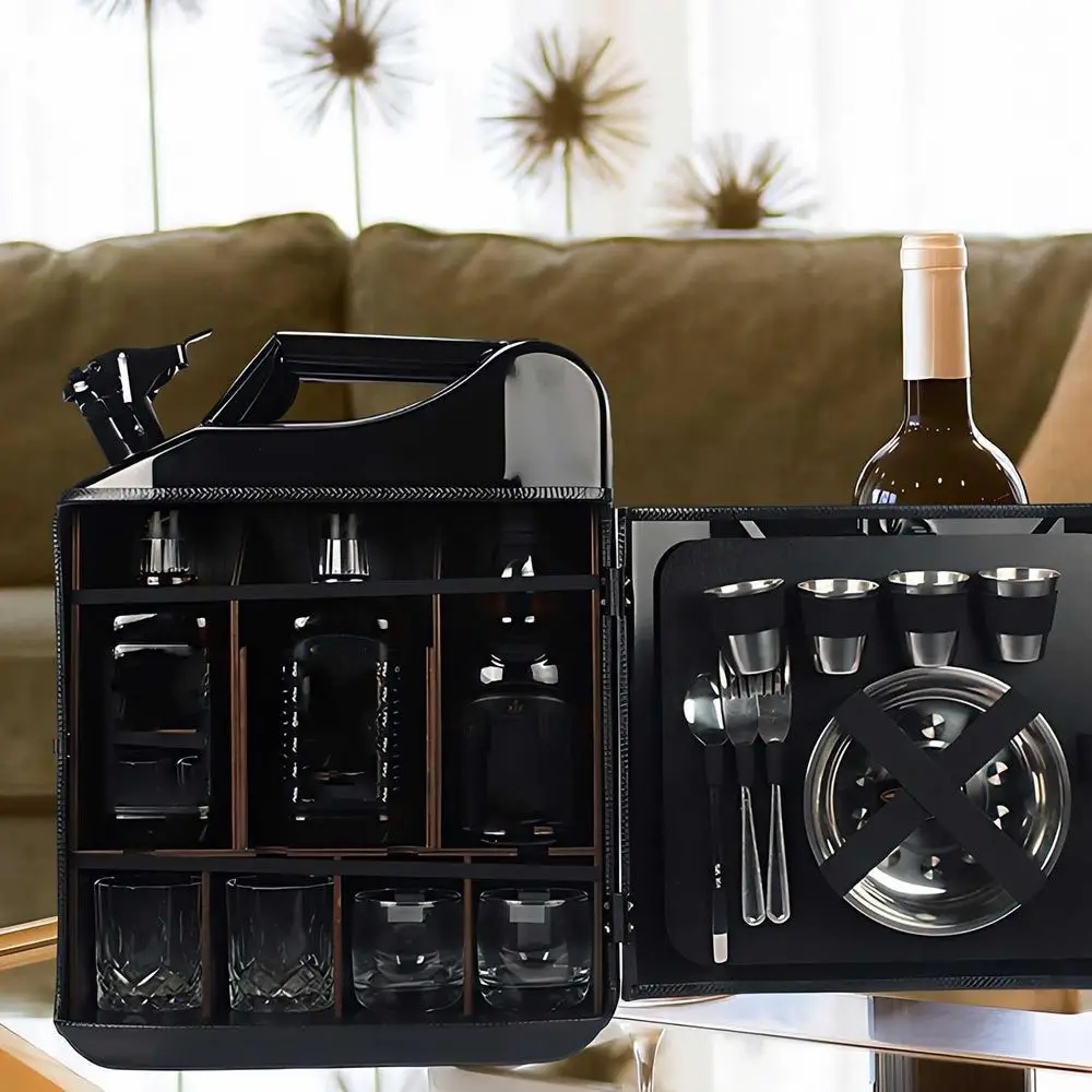 

Portable 20L Whiskey Storage Cabinet with Handle, Ideal Gift for Men, Dads, Husbands, and Boyfriends