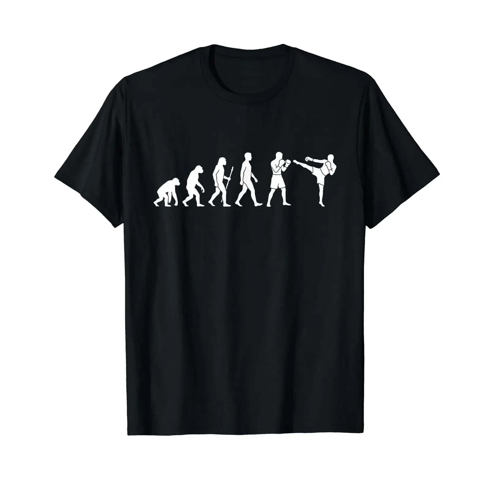 T-shirt Kickboxing Evolution abordable, vintage, délavé, élégant, respirant, unisexe, homme, extensible, doux, un peu streetwear