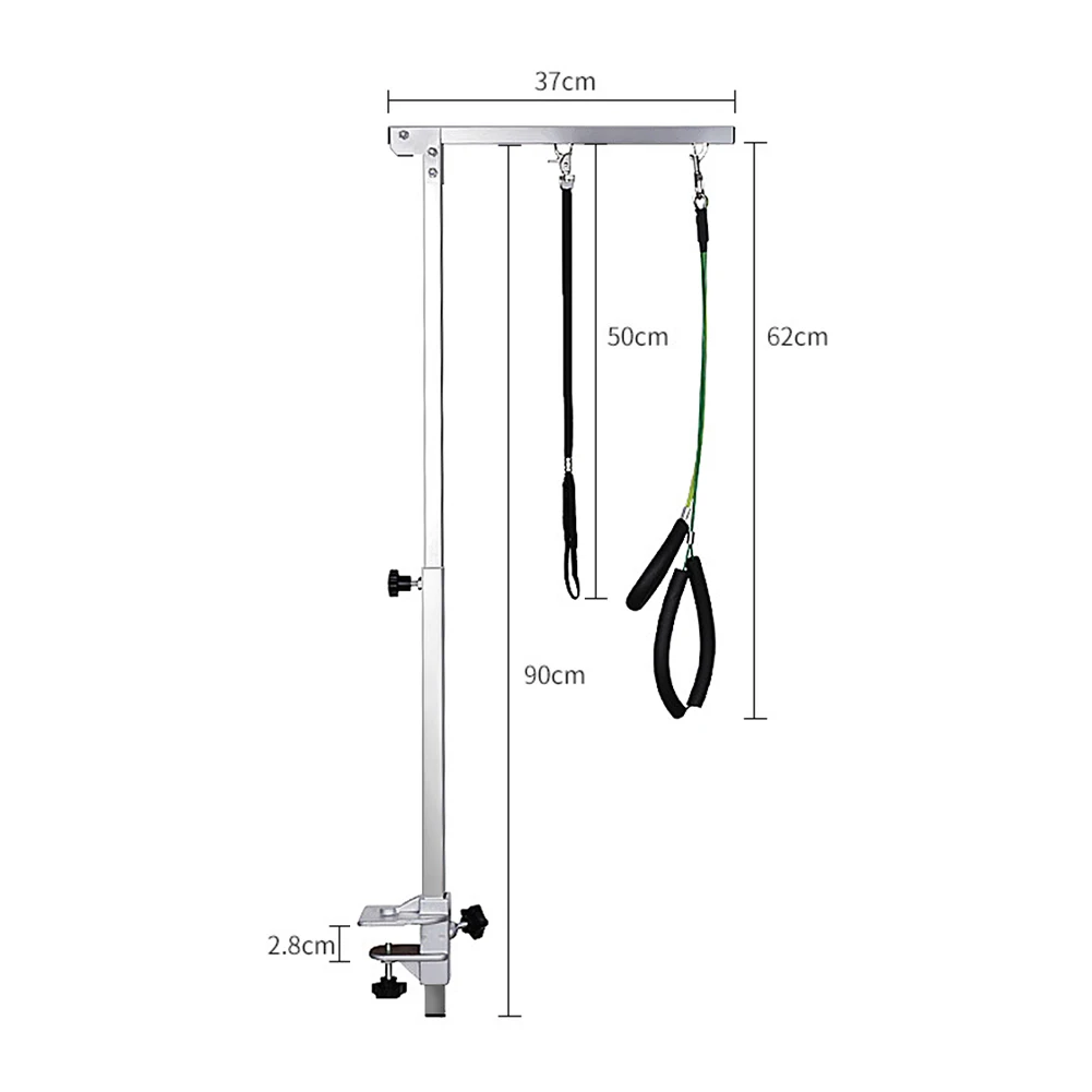 Imagem -05 - Braço Dobrável de para Tosa de Cães 39 Polegadas Ferramenta para Tosa de Animais de Estimação com Braçadeira Laço para Mesa de Tosa Ajustável Aço Inoxidável