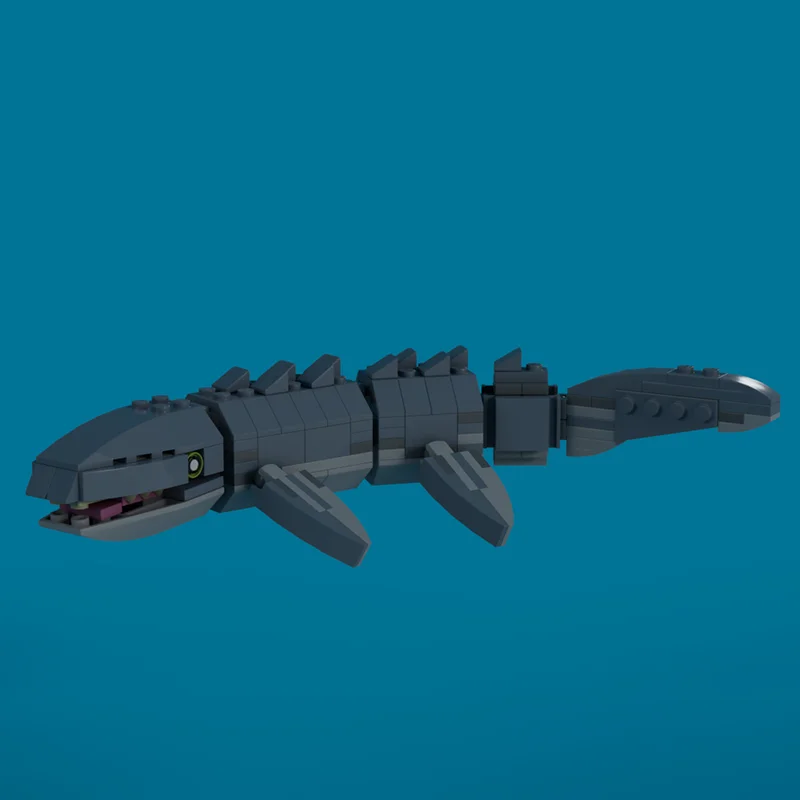 181 قطعة MOC Mosasaurus الجوراسي نموذج اللبنات العمارة هدية الكريسماس تجميع فكرة التعليم لعبة الطوب عيد ميلاد الاطفال #2