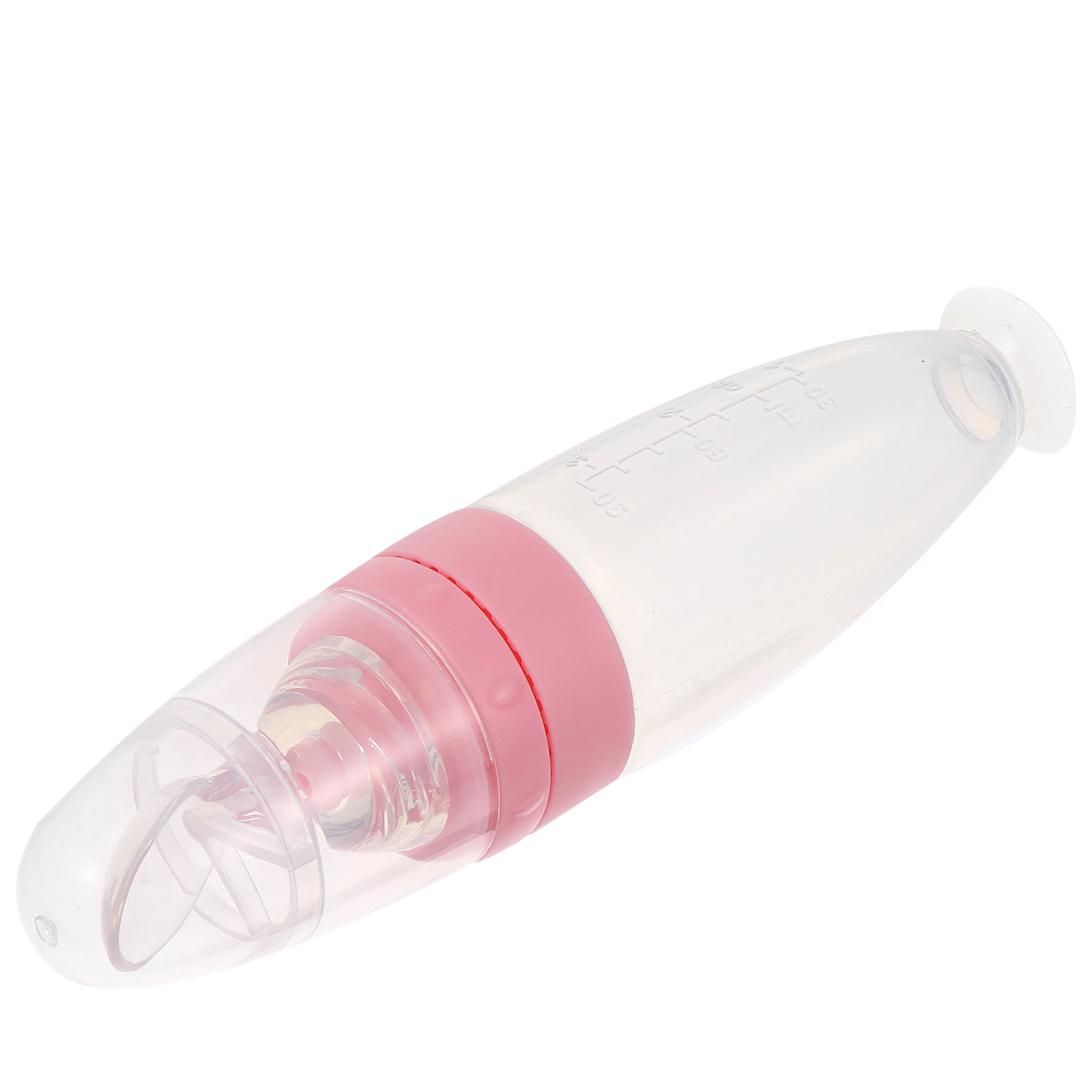 

Rice Cereal Bottle Baby Food Dispensing Silicone Spoon Feeder Kids Bottles Portable Lightweight Suction Base Smooth Surface