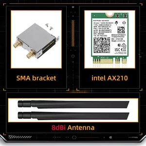 بطاقة الشبكة اللاسلكية من ASUS، محول Wi-Fi، بلوتوث 5.3، AX210، AX210ngw، WFi6E، AX210، AX210، ASUS B550، X570، Z270، X99، V-M.2 أفضل 6 بطاقات شبكة مبيعات x99 - No4