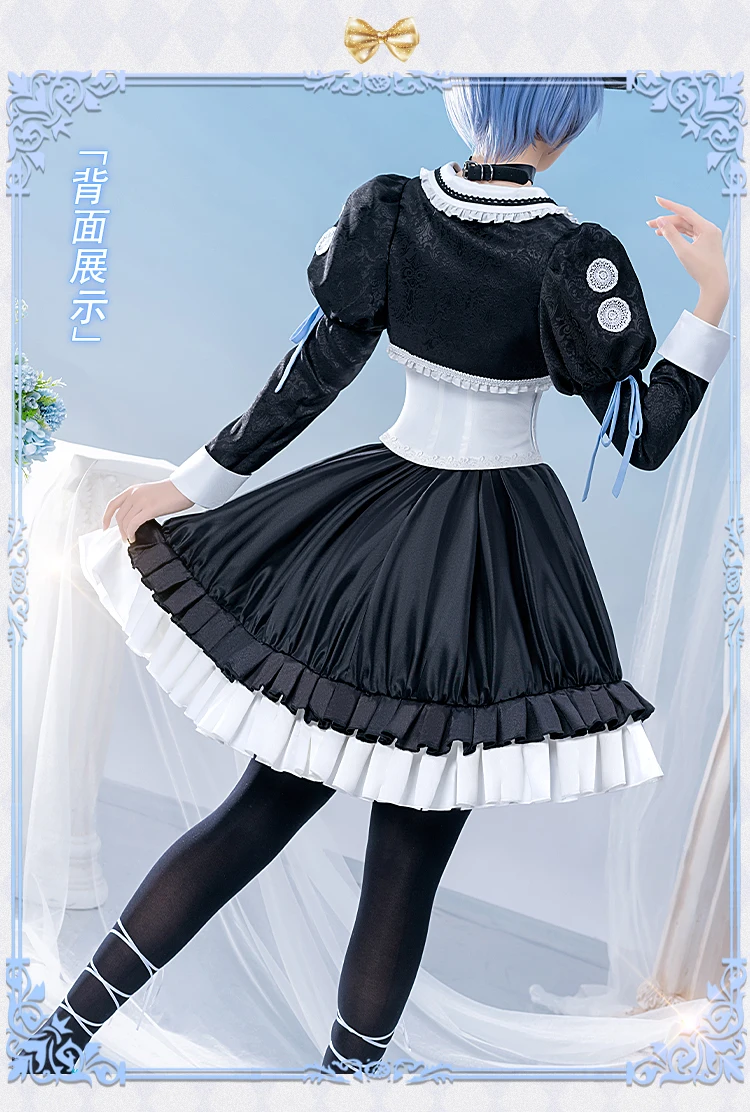 Asuka New Ayanami Rei Cosplay costume Halloween Christmas Role Playing Party Comic Exhibition Sexy black and white dress S-XL