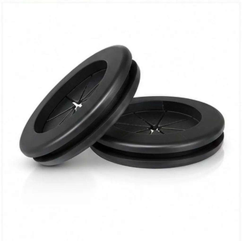 6Pcs Rubber Wire Grommets Desk Cord Hole Cover Set Easy Insert Wire Organizer for Office Furniture Countertop Table Cable