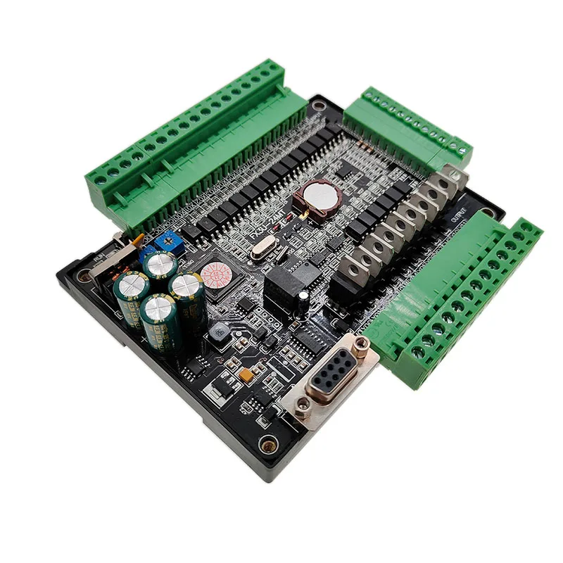 Controlador lógico programável fx3u 6ad 2da 14mr 14mt 24mr 24mt 30mr 32mt 48mr 48mt e rs232 rs485 38400bps relé transistor plc