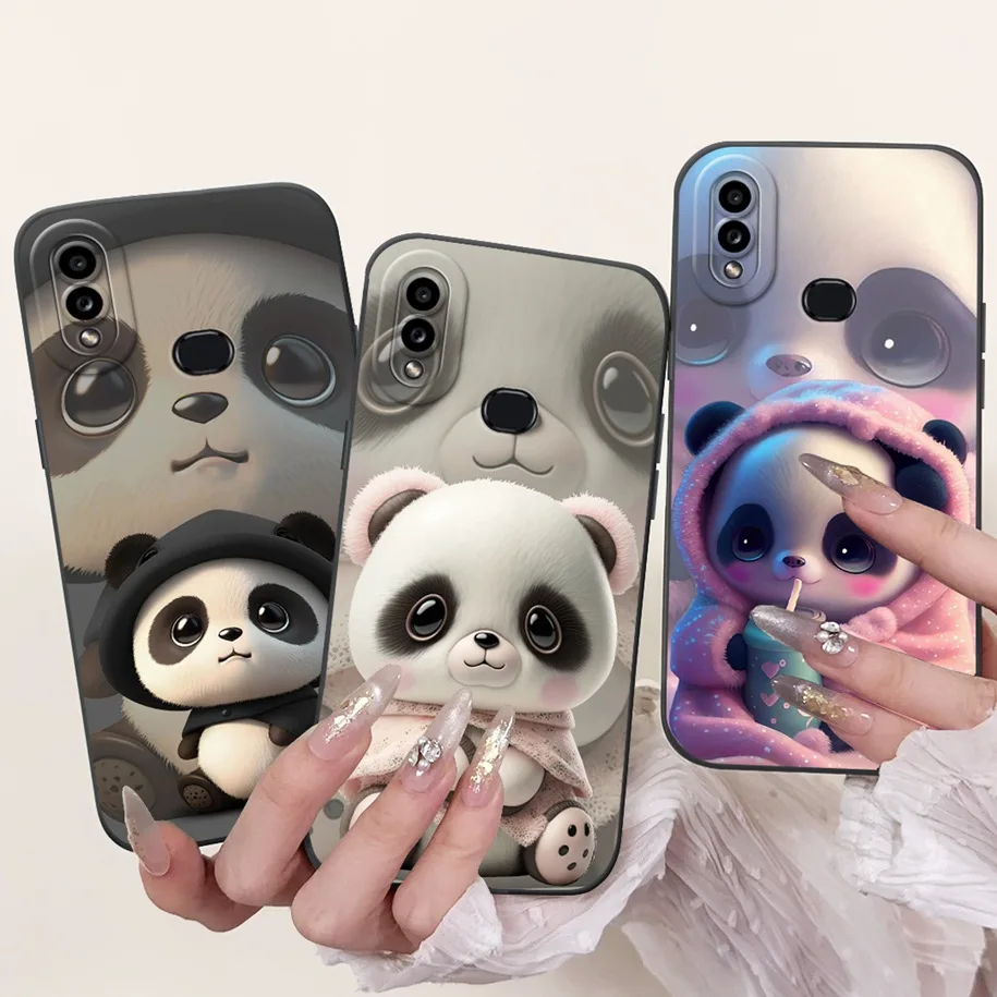 For Samsung Galaxy A10S Case SM-A107F Cover Cute Panda Rabbit Matte Soft Silicone Phone Case For Samsung A10 M01S SM-M017F Coque