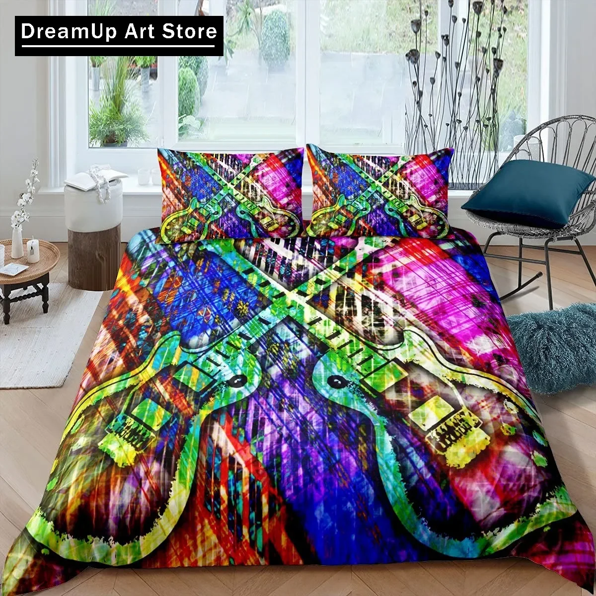 

Hippie Graffiti Duvet Cover Hip Hop For Kids Teens Adults Wall Urban Street Art Theme Polyester Quilt Cover Bedroom Decorations