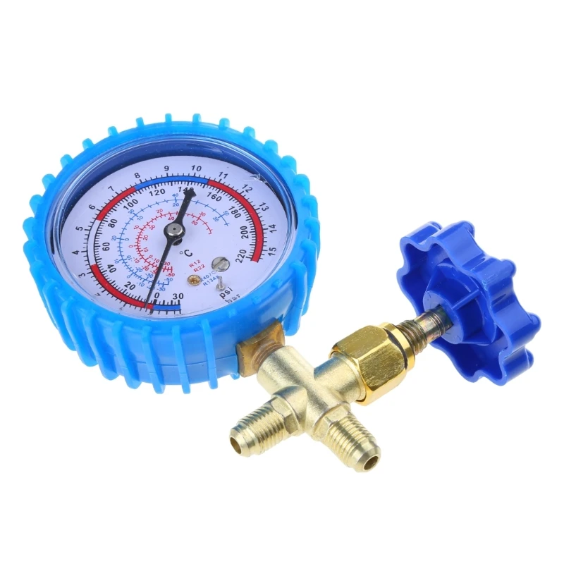 220PSI 500PSI Professional Air Conditioning Refrigerant Recharge Pressure Gauge Manometer