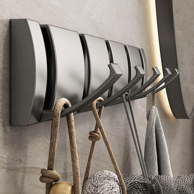 Door Hooks Folding Robe Hooks Towel Hanger Nail Wall Rack Hooks Coat Clothes Holder for Bathroom Kitchen Accessories