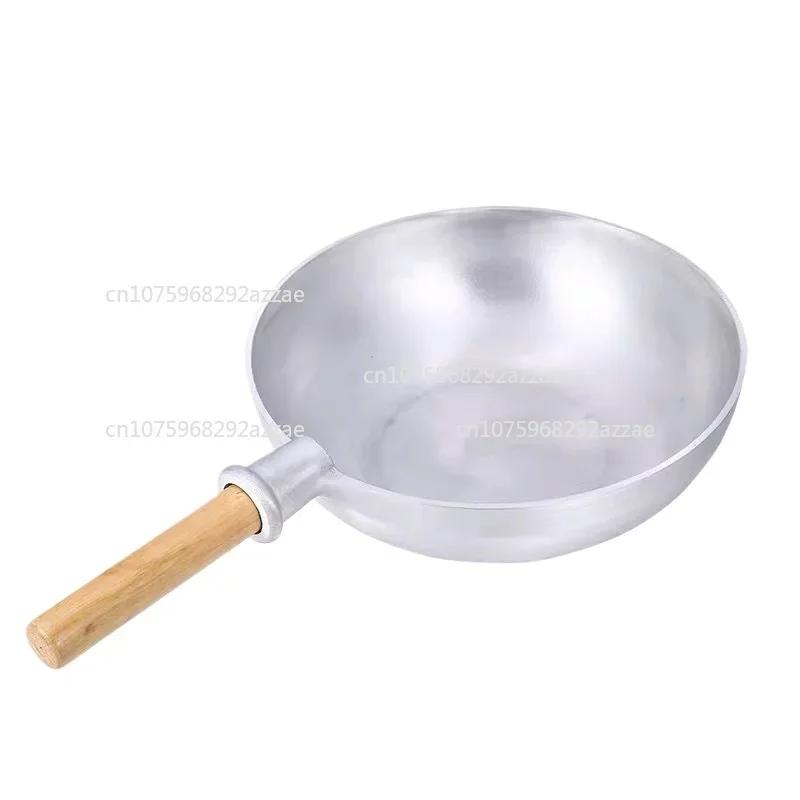 Wok Thickened Commercial Horse Spoon Flat Bottom Aluminum Wok
