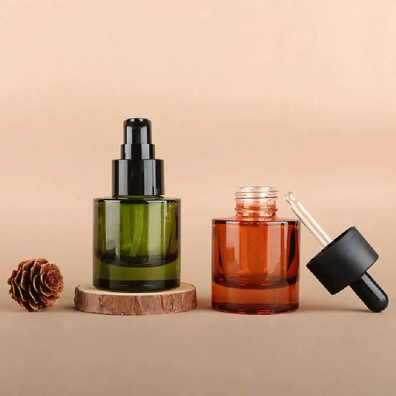 

30ml Thickened Bottom Dropper Bottles Reagent Eye Drop Amber Glass Aromatherapy Liquid Pipette Bottle Refillable Bottles Travel