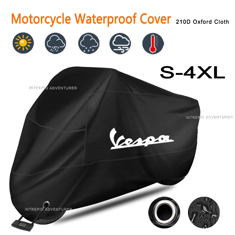 

Motorcycle Cover Waterproof All Season Uv Protective Rain Cover For VESPA Sprint Primara Scooter GTS 300 Piaggio