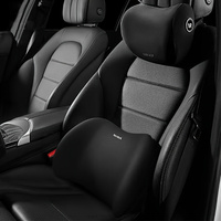 Car Seat Neck Pillow Adjustable Lumbar Support Headrest Waist lumbar Cushion Car Seat Memory Foam Car Travel Interior Accessorie