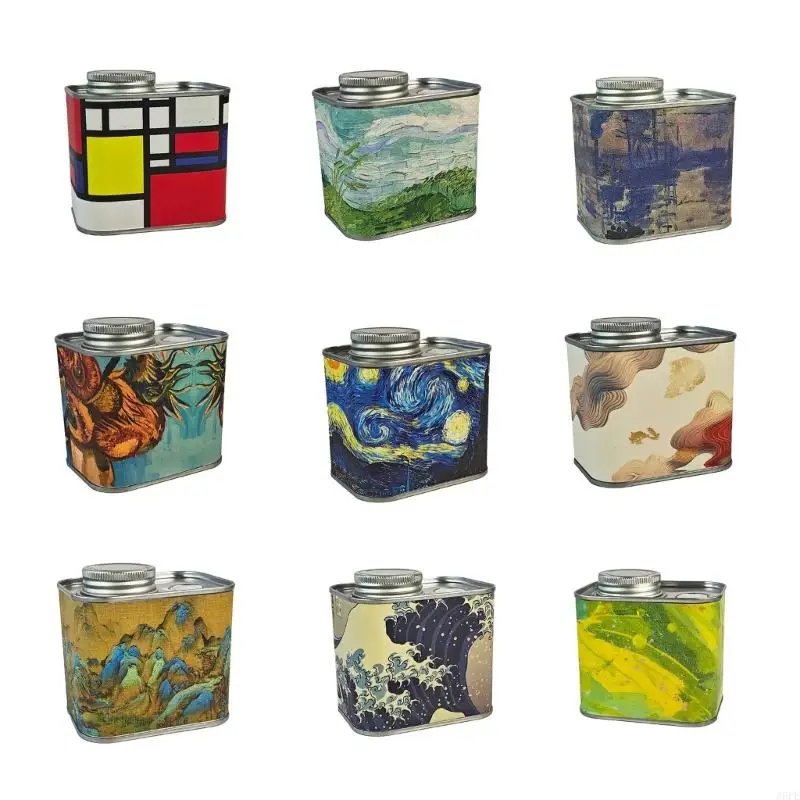 J6PE Tinplate Storage Bottle Coffee Bean Metal Container for Home and Kitchen Use