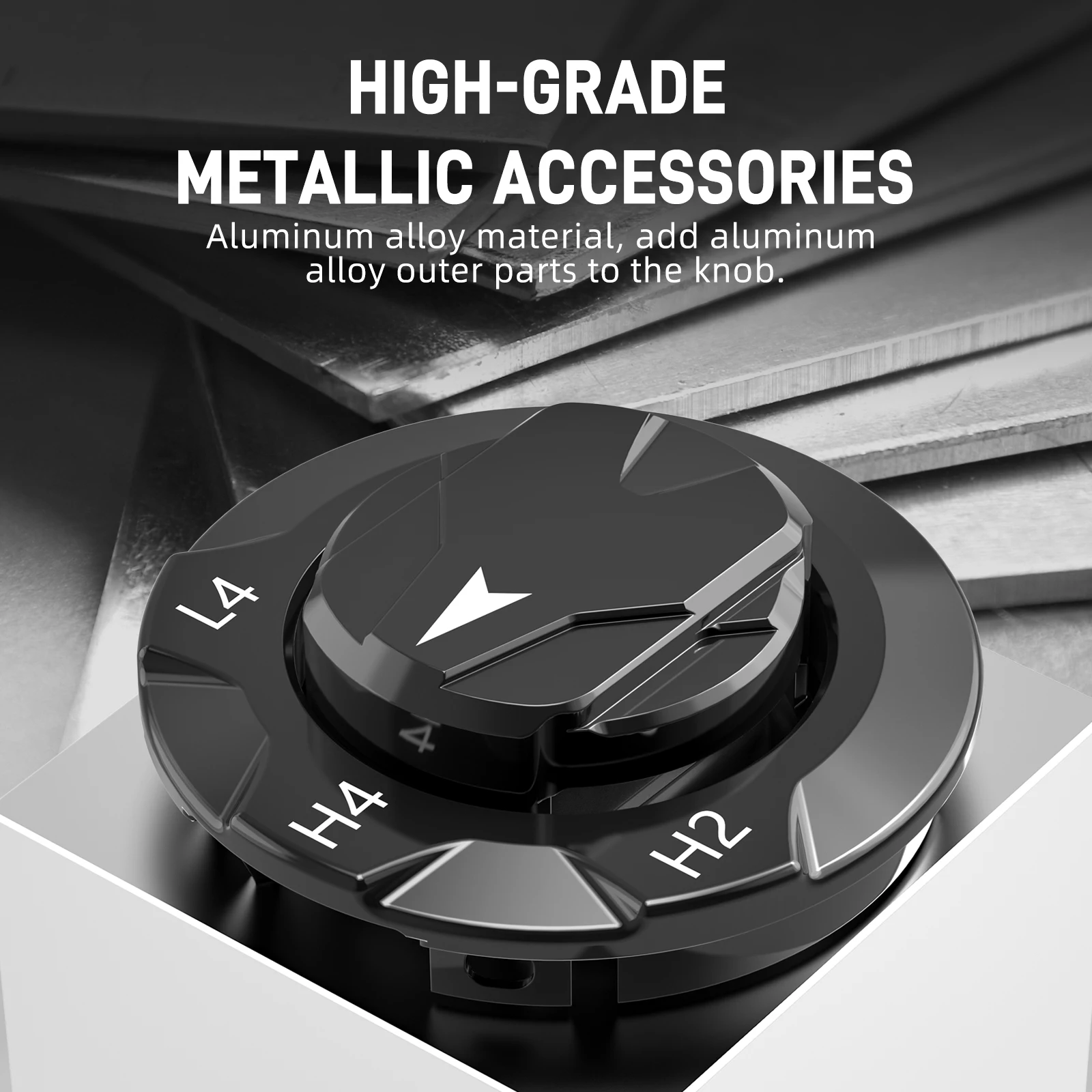 BEVINSEE حافظة نقل من الألومنيوم غطاء مقبض القرص والإطار لسيارة Toyota 4Runner 2014-2024، استبدل لـ 36360-35610