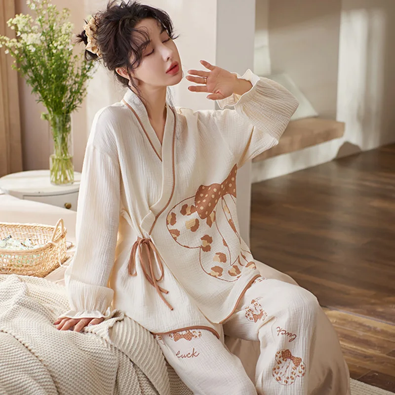 Nursing Pyjama Maternity Pajamas Summer Korean Pregnant Clothing Cotton Maternity Sleepwear Breastfeeding Pajamas Homewear