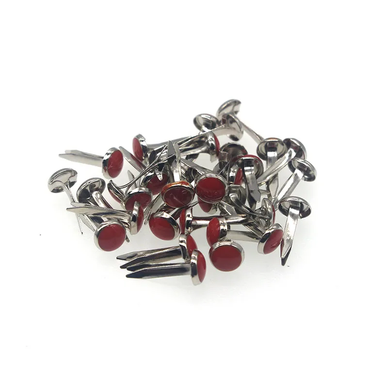 50PCs/Bag 14x6.5mm Enamel Drip Round Metal Brads Scrapbooking Embellishment Fastener DiyBrad Crafts For shoes Decoration BR1516