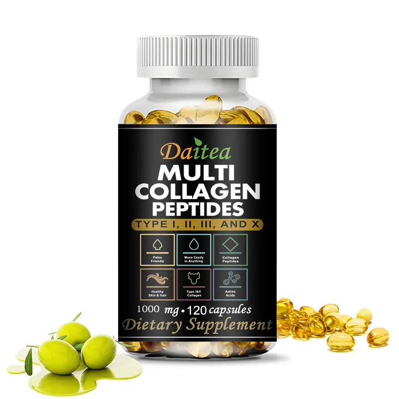 

Multiple Collagen -Natural Energy Supplement, Support Cell Health, Anti-aging, Antioxidant, Skin, Joints, Hair, Bones Health
