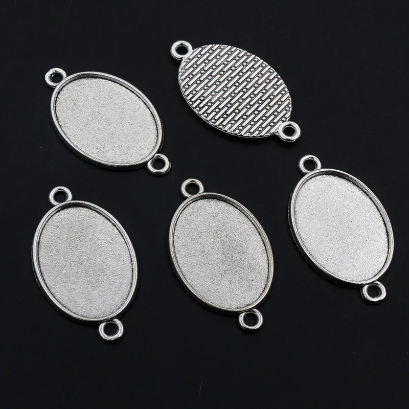 10 sztuk 18x25mm wewnętrzny rozmiar 3 kolory Plated klasyczny styl podstawa z kameą i kaboszonem ustawienie Charms naszyjnik ustalenia — zdjęcie 7