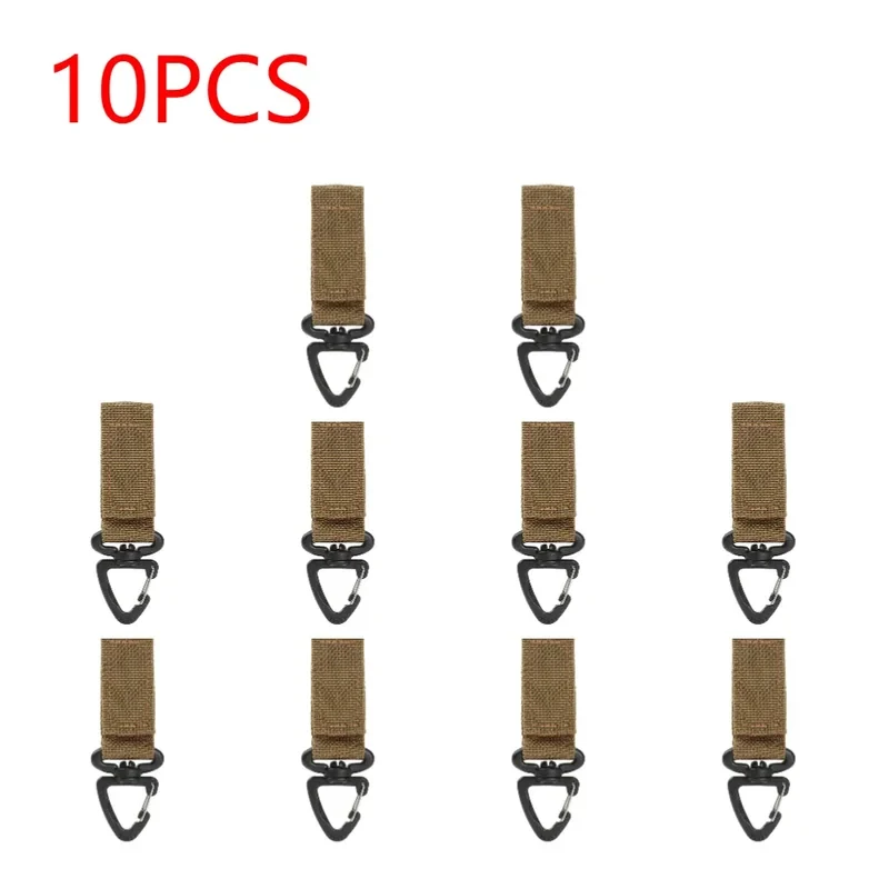 1/5/10PCS Nylon Tactical Carabiner Clips - Heavy Duty Military Buckle Strap for Camping Hanging & Keychain