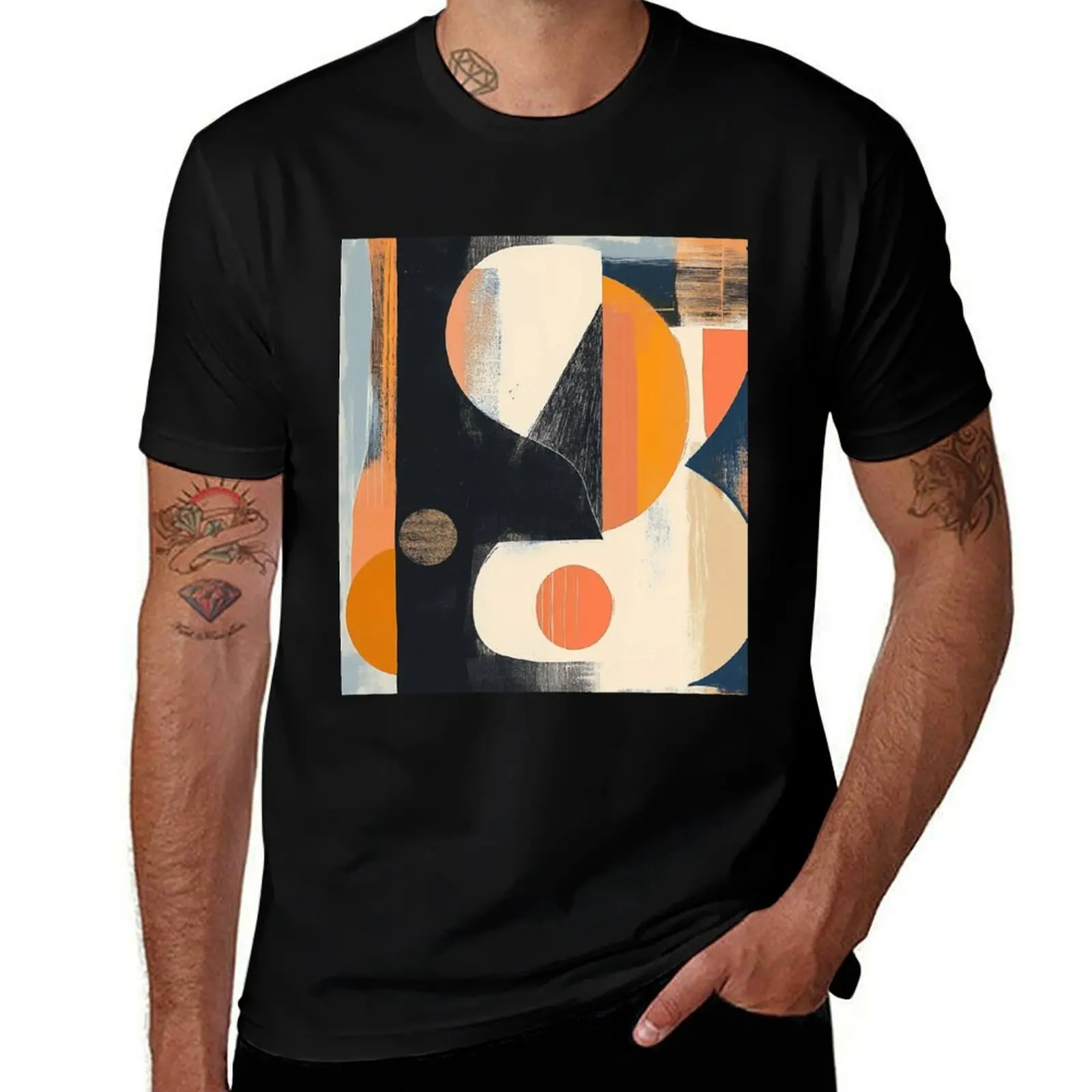 

Minimalistic Impressionistic Romantic Texture Abstract Art For Modern Design Fans T-Shirt summer top shirts men graphic