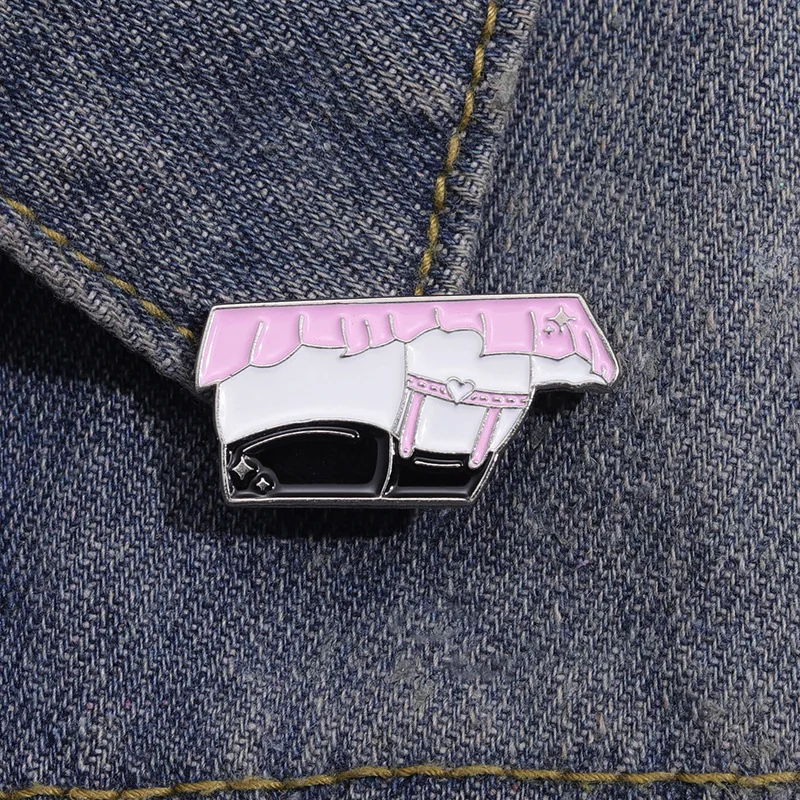 Miniskirt Enamel Pins Sexy Girl Dress Brooch Lapel Backpack Badges Jewelry Gift for Friends Lady