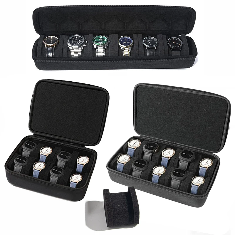 Travel Watch Box Organizer Portable Waterproof Watch Storage Boxes EVA Travel Watch Carrying Case Smart Watches Organizers Gift