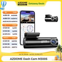 AZDOME M300S 4K Dash Cam Front and Rear, 5.8G WiFi GPS Dash Camera for Cars, Free 64GB SD Card, Voice Control, WDR Night Vision