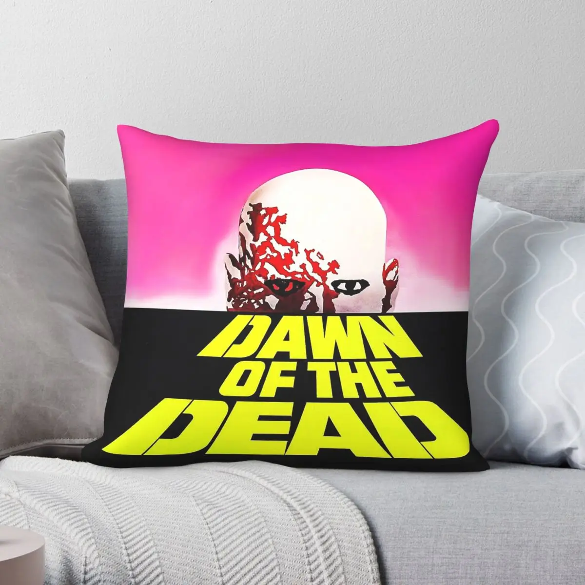 Dawn Of The Dead Horror Movie Pillowcase Polyester Linen Velvet Pattern Zip Decorative Pillow Case Room Cushion Cover