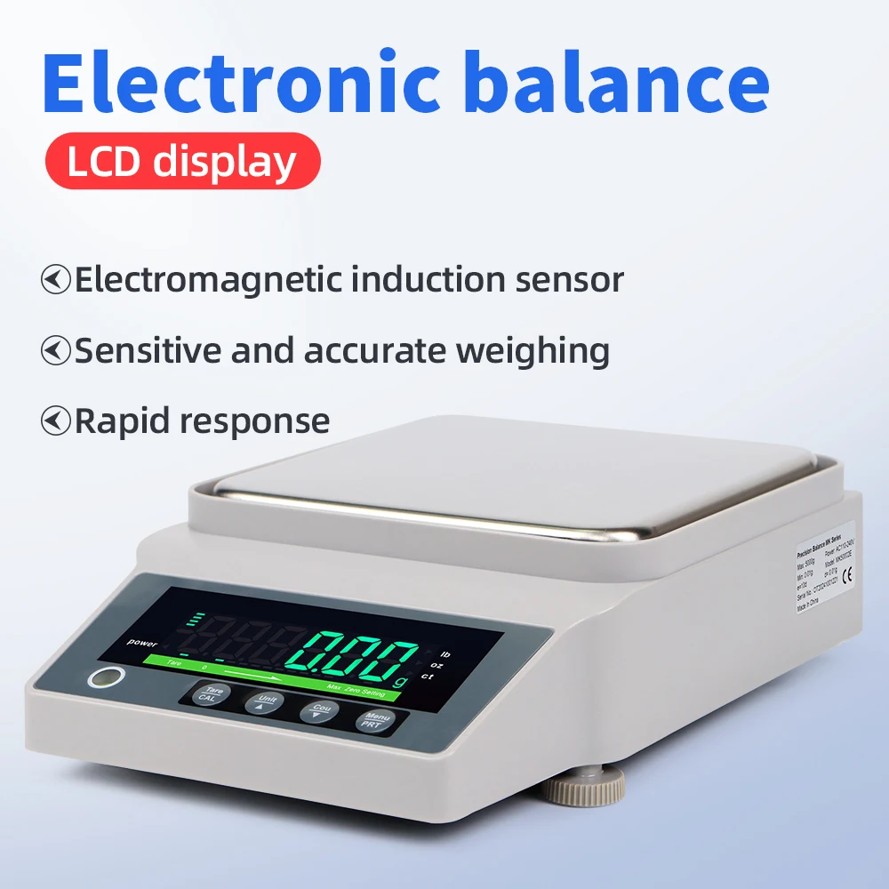 1 KG 5KG 10KG Precision Balance Electronic Balance Scale LCD Backlight Lab Analytical Balances EU Plug With RS232 Interface