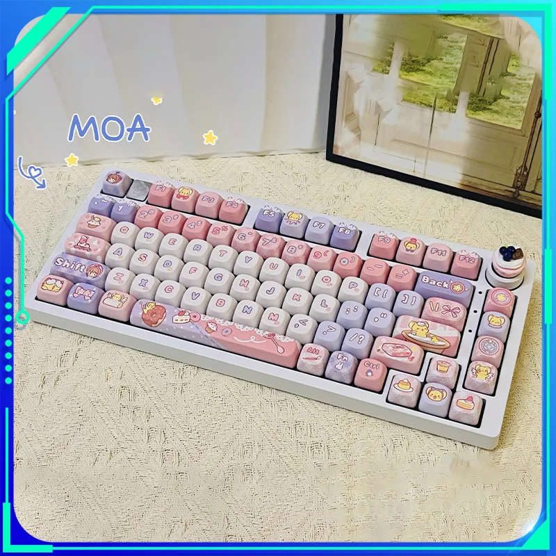 

Cardcaptor Sakura Key Cap 142 Keys Moa Cherry Profile Anime Cute Cartoon Theme Keycaps Pbt Mechanical Keyboard Keycaps Pc Gamer