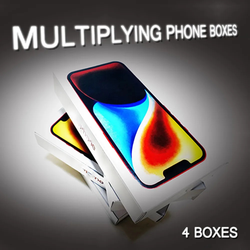 Multiplying Phone Boxes (4 Boxes) Magic Tricks Real Phone Appearing in Empty Box Visual Magia Funny Close Up Illusions Gimmicks