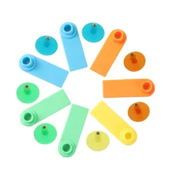 100 Pcs Sheep Goat Ear Tags No Words 5 Colors Plastic Farm Livestock Marking Earrings Pig Cattle Animal Identification Equipment