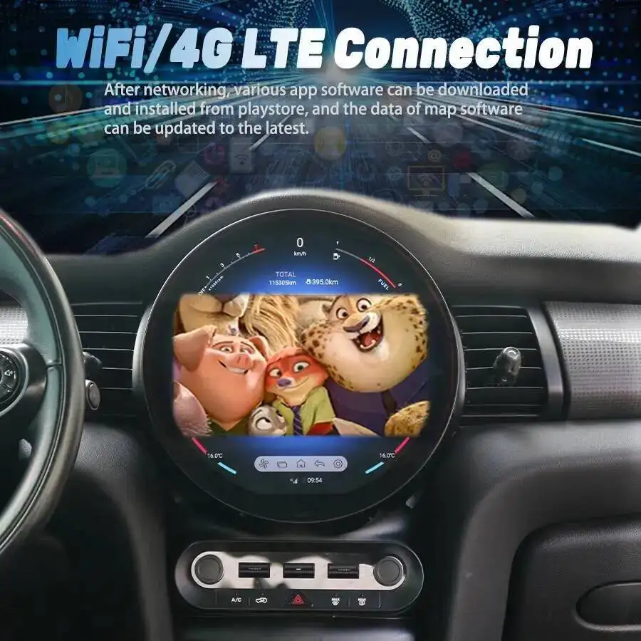 11.8inch Android Navigation For BMW Mini One F55 Cooper F56 Clubman F54 2014-2020 Multimedia Player Carplay Stereo Autoradio GPS