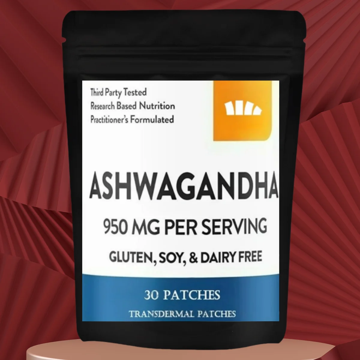 30 رقع من رقع Ashwagandha المعقدة عبر الجلد لتخفيف التوتر، تحسين جودة النوم والتركيز والمزاج الإيجابي #1