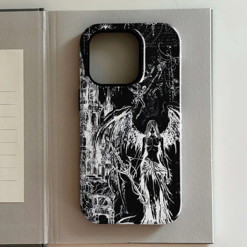 

Luxury Gothic Style Cross Pattern Phone Case For iPhone 17 Air 16 13 12 11 Pro Max 15 14 7 8 Plus XR X XS Shockproof Back Cover
