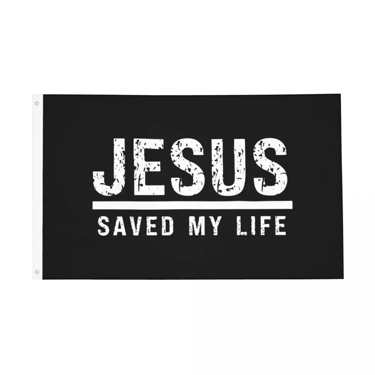 Jesus Saved My Life Christian Flags Double Sided Indoor Outdoor Banner Polyester Home Room Dorm Wall Decor 90x150cm