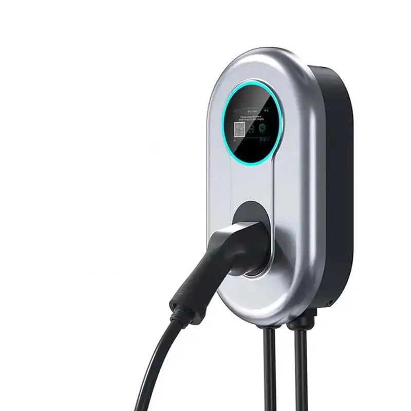 32A EV Charging Station 22KW 3 Phase EVSE Wallbox IEC62196 Type2 Electric Vehicle Car Charger with RFID Card APP EV Home Charger