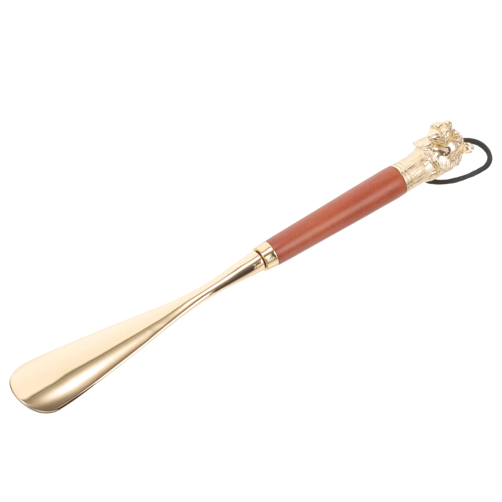 

1pcs Long Shoe Horn Extended Alloy Handle Beech Tip Shoe Lifting Helper For Seniors Men Women Animal Head Design Travel Use