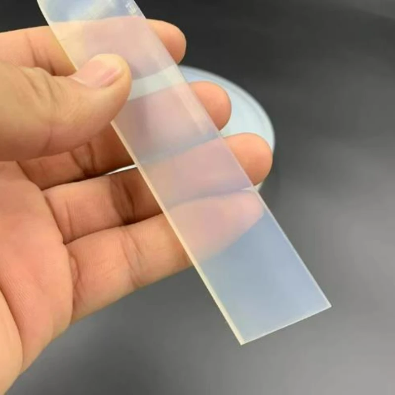 2/5/10M White Translucent Silicone Solid Flat Strip Anti Oil Anti-Skid Shock Absorption High Temperature Heat Resistance